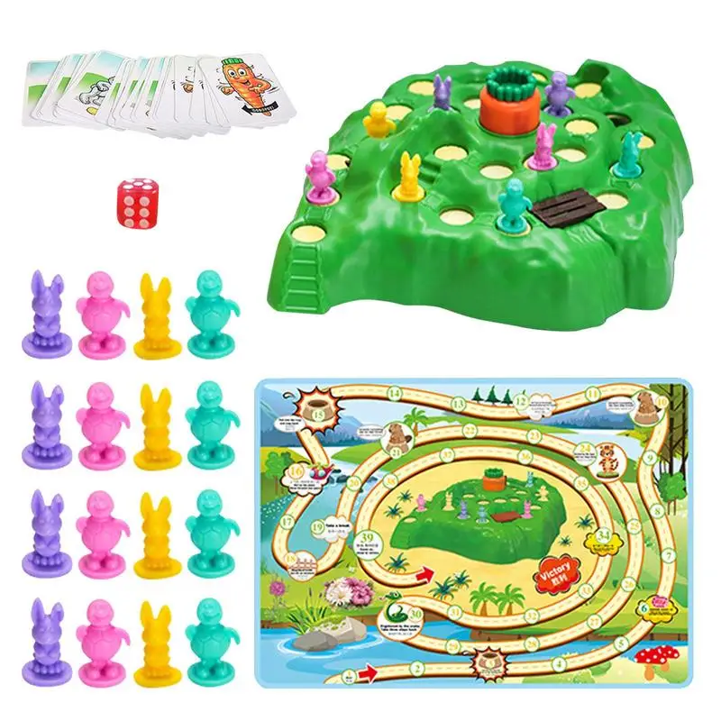 Rabbit Trap Board Game Funny Montessori Interactive Tortoise And Rabbit Race - £14.91 GBP