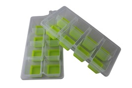2 Pack Easy Pop Out Silicone Bottom Jumbo Ice Cube Trays Ice Coffee Whiskey - £7.93 GBP