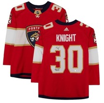 SPENCER KNIGHT Autographed &quot;NHL Debut 4/20/21&quot; Authentic Jersey FANATICS - £328.53 GBP