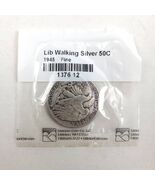 1945 Walking Liberty Half Dollar Silver 50 Cent Fine - $42.99
