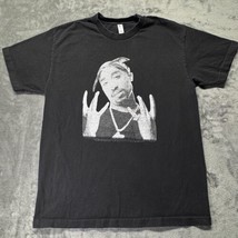 Tupac Rap Tee Adult XL Black White Music Hip Hop Westside Y2K Portrait T... - $15.00