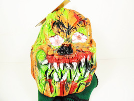 Rubber Masks Halloween Pumpkin Mask Pumpkinhead Full Face Ages 14+ Scary Head 1P - £8.30 GBP