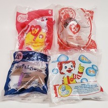Lot Of 4 Mcdonald&#39;s Toys: Ronald The Bear, Cargo The Pug, Cooper, Airplane - NEW - £15.37 GBP
