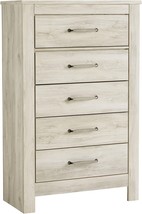 Signature Design By Ashley Bellaby Vintage Farmhouse 5 Drawer Chest, Whitewash - £461.22 GBP
