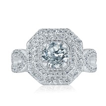 GIA 1.83 TCW Round Cut Natural Diamond Infinity Engagement Ring 18k White Gold - £6,032.21 GBP
