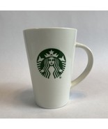 Starbucks 12 Oz White Porcelain Coffee Mug with Green Classic Mermaid Logo - £6.39 GBP