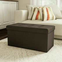 Large Foot Stool Storage Ottoman Bench and Lid 30 x 15 x 15 for Seat or ... - $72.99