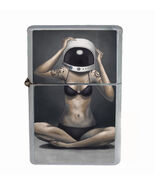 Astronaut Bikini Rs1 Flip Top Oil Lighter Wind Resistant - $15.79