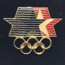 USA Olympics 1984 LA Rings Red White Blue Vintage 80s - £7.81 GBP