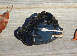 Black Obsidian Natural 142g Rough Volcanic Glass for Lapidary Knapping D... - $17.00