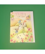 Vtg Hallmark Crown Greeting Card Thinking Of You Happy Day  Unused 2000 Y2K - $8.15 CAD