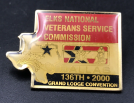 2000 Elks National Veterans Service Commission 136th Grand Lodge Convention Pin - £7.46 GBP