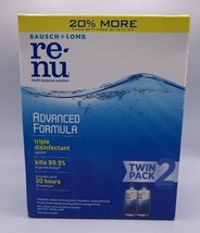 Bausch+Lomb Re-nu Multi-purpose Solution Advanced Formula Twin Pack Exp ... - £10.89 GBP
