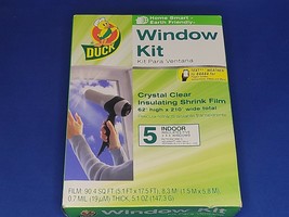 Duck window insulation kit (5) windows 62&quot; x 210&quot;  Crystal clear *NIB* - $11.29