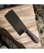 Vtg Meat Cleaver Butcher Knife Kitchen Cutlery Heavy Handle A Rooster Em... - $2,685.90 MXN