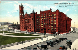 The Bee Building City Hall and Court House Omaha Nebraska Postcard Posted 1921 - £4.11 GBP