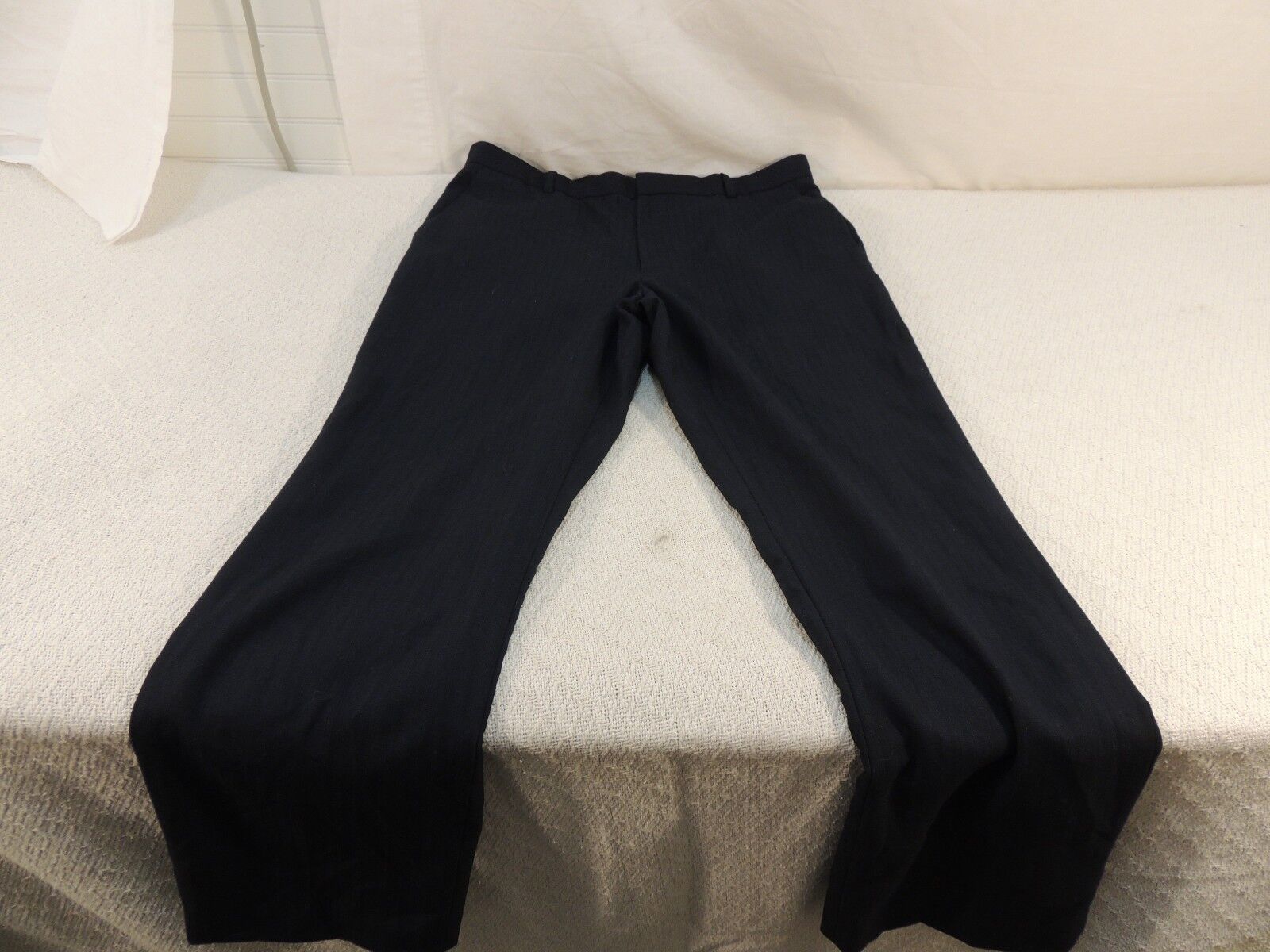 Perry Ellis City Fit Dress Pants Flat Front Men&#39;s 32/29 Dark Blue 50683 - $13.35