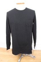 NWT Richer Poorer S Black Organic Cotton Long Sleeve Pocket Tee Shirt - £23.78 GBP