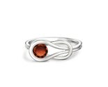 Galaxy Gold 14K Solid White Gold 0.65 ct Natural Garnet Solitaire Ring (... - $989.99