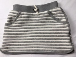 Cat &amp; Jack Skirt Girls Sz 6/6x Gray White Heather Stripe Fleece Warm Fall Winter - £16.02 GBP