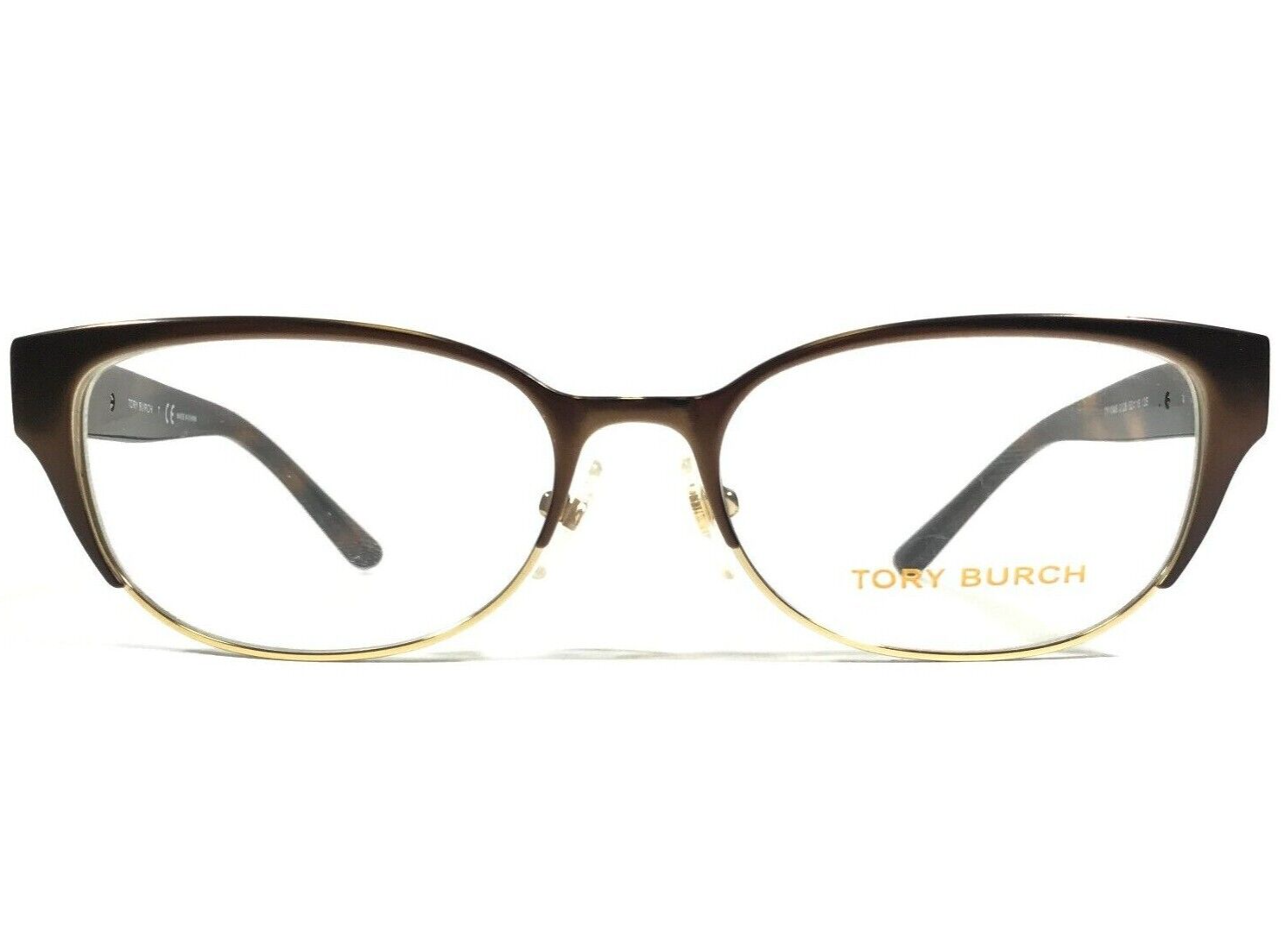 Primary image for Tory Burch Eyeglasses Frames TY 1045 3128 Brown Tortoise Gold Cat Eye 52-16-135