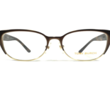 Tory Burch Eyeglasses Frames TY 1045 3128 Brown Tortoise Gold Cat Eye 52... - $37.04