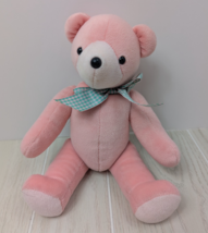 North American Baby Bare Bears plush jointed teddy bear pink green gingh... - $24.74