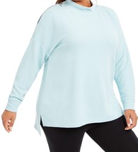 allbrand365 designer Womens Plus Size Split Shoulder Mock Neck Top,Green,2X - $48.00