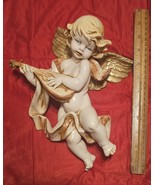 Vintage Simonetti Depose Cherub Angel #465 Large Wall Hanging Made In Italy - $24.74