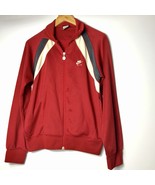 Vintage Nike Air Retro Style Zip Front Burgundy Red Performance Jacket S... - £25.19 GBP