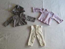 American Girl of Today Urban Outfit 2000 Gray Striped Hoodie Top Riding ... - $14.25