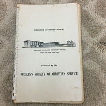 Highland Methodist Church Cookbook Woman&#39;s Society of Christian Services 1953 - £4.95 GBP