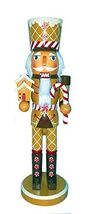 Gingerbread Soldier with Candy Cane Wooden Christmas Nutcracker 14 Inch New - $49.48