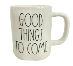 Rae Dunn Good Things to Come Coffee Mug White LL Artisan Collection by Magenta - £20.87 GBP