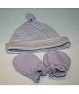 Moon &amp; Back Hanna Andersson Lavender Baby Knotted Newborn Hat No Scratch... - £9.18 GBP