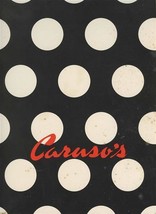Caruso&#39;s Italian Restaurant Menu At The MGM Grand Hotel Las Vegas Nevada 1960&#39;s - £61.01 GBP