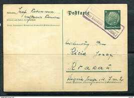 Germany Occ Poland WWII Card Overprinted w German name of the city 12341 - £3.95 GBP