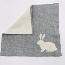 Isaac Mizrahi Lovey Bunny Security Blanket Rabbit Easter Gray Cream - £7.84 GBP