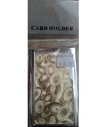 Gold Swirl Circles Buisness Card Holder Carrier - New  - £12.01 GBP