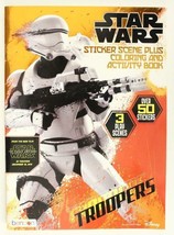 NOS STAR WARS Sticker Scene Plus Coloring &amp; Activity Book Disney Storm T... - £6.11 GBP