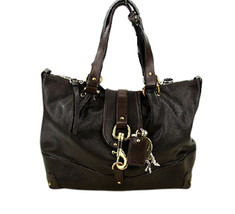 Authentic Chloe Kerala black grained leather bag with horseshoe charms  - £536.86 GBP