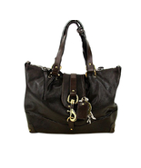 Authentic Chloe Kerala black grained leather bag with horseshoe charms  - £529.40 GBP