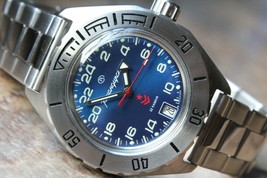 Vostok Komandirskie Automatic Russian wrist watch 650547 - £96.22 GBP