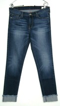 Angry Rabbit Women&#39;s Premium 5 Pocket Cuffed Cropped Jeans Dark Wash Siz... - £28.11 GBP