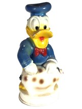 Donald Duck w/ Piggy Bank Figurine 9&quot; Tall Chalkware Bank (Circa 1950&#39;s) - $37.03