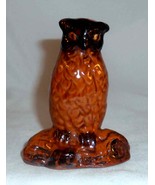 Nice Shooner Contemporary Redware Small Glazed Folk Art Figurine Owl Sta... - £86.30 GBP