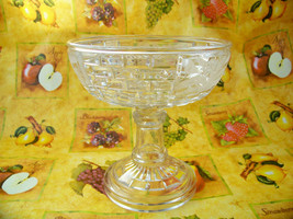 Compote Bowl With Pedestal Footed Glass Dish 6 ¼” - £15.70 GBP
