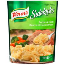 12 Pouches Of Knorr Sidekicks Butter &amp; Herb Pasta Side Dish  136g / 4.8 ... - $44.51