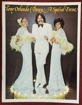 TONY ORLANDO &amp; DAWN - VINTAGE 1976 TOUR BOOK CONCERT PROGRAM - MINT MINUS - £7.84 GBP