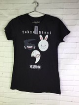 Tokyo Ghoul Symbols Logo Anime Graphic Print Tee T-Shirt Women&#39;s Juniors Size L - £13.61 GBP